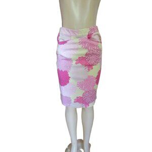 Manuel Canovas Cotton Pink Floral Skirt Size 8/10